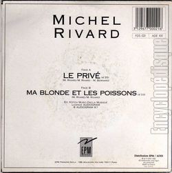 [Pochette de Le priv (Michel RIVARD) - verso]