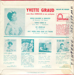 [Pochette de Ah ! Mon dieu que je t’aime (Yvette GIRAUD) - verso]