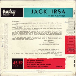 [Pochette de Le grand quadrille (Jack IRSA) - verso]