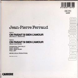 [Pochette de On faisait si bien l’amour (Jean-Pierre FERRAUD) - verso]