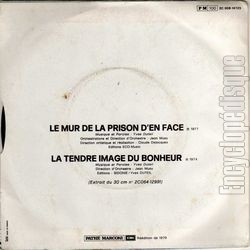 [Pochette de Le mur de la prison d’en face (Yves DUTEIL) - verso]