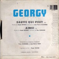 [Pochette de Sauve qui peut (GEORGY) - verso]