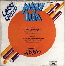 [Pochette de Mary Lisa (Larry GRCO) - verso]