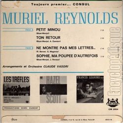 [Pochette de Ne montre pas mes lettres… (Muriel REYNOLDS) - verso]