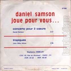 [Pochette de Concerto pour 2 cœurs (Daniel SAMSON) - verso]