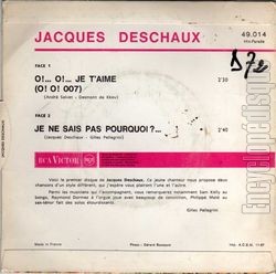 [Pochette de   je t’aime (Jacques DESCHAUX) - verso]