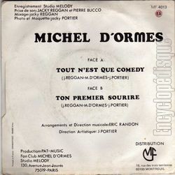 [Pochette de Tout n’est que comedy (Michel D’ORMES) - verso]