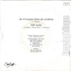 [Pochette de Je m’voyais faire du cinma (Jean-Marc DESBOIS) - verso]