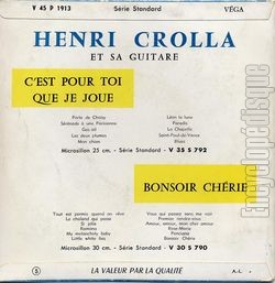 [Pochette de Guitare et cinma (Henri CROLLA) - verso]