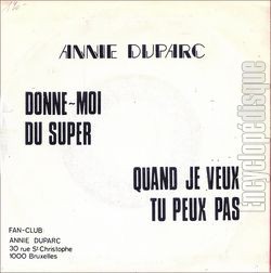 [Pochette de Donne-moi du super (Annie DUPARC) - verso]