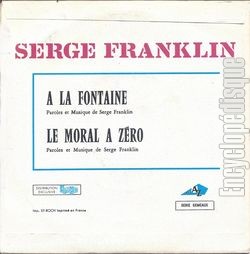 [Pochette de  la fontaine (Serge FRANKLIN) - verso]