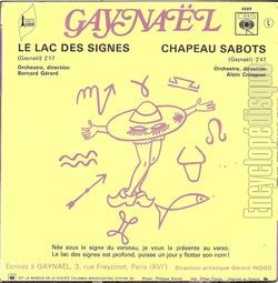 [Pochette de Le lac des signes (GAYNAL) - verso]