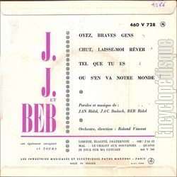 [Pochette de Oyez, braves gens (J.J. & BEB) - verso]