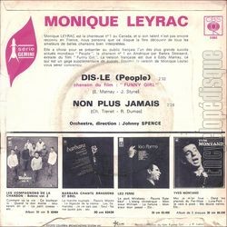 [Pochette de Dis-le "People" (Monique LEYRAC) - verso]