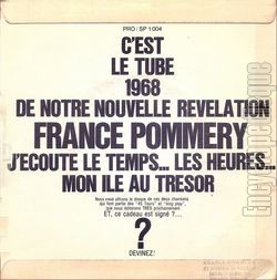 [Pochette de J’coute le temps…les heures (France POMMERY) - verso]