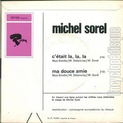 [Pochette de C’tait la, la, la (Michel SOREL) - verso]