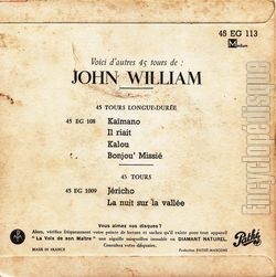 [Pochette de H ! Jo ! (John WILLIAM) - verso]