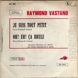 [Pochette de Je suis tout petit (Raymond VASTANO) - verso]