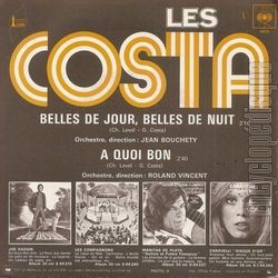 [Pochette de Belles de jour, belles de nuit. (Les COSTA) - verso]