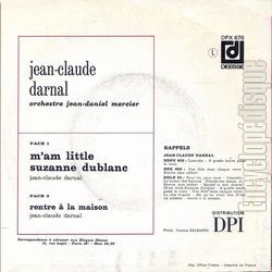 [Pochette de Ma’m little Suzanne Dublanc (Jean-Claude DARNAL) - verso]