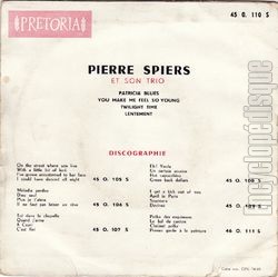 [Pochette de Patricia blus (Pierre SPIERS) - verso]