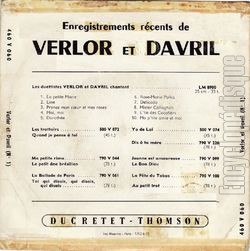 [Pochette de Le bon Dieu (VERLOR et DAVRIL) - verso]