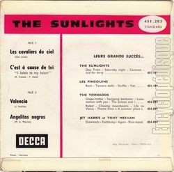 [Pochette de Les cavaliers du ciel (Les SUNLIGHTS) - verso]