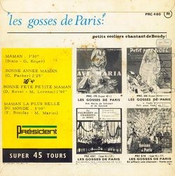 [Pochette de Bonne fte petite maman (Les GOSSES DE PARIS) - verso]