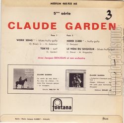 [Pochette de Work song (Claude GARDEN) - verso]