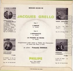 [Pochette de L’amour (Jacques GRELLO) - verso]