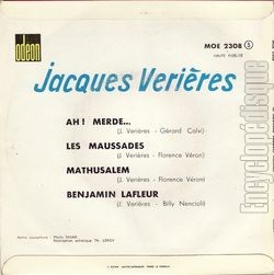 [Pochette de Ah merde ! (Jacques VRIRES) - verso]