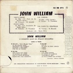 [Pochette de Vieux frre (John WILLIAM) - verso]