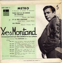 [Pochette de Mtro (Yves MONTAND) - verso]