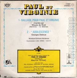 [Pochette de Paul et Virginie (T.V. (Tlvision)) - verso]