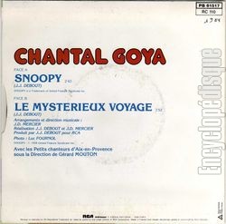 [Pochette de Snoopy (Chantal GOYA) - verso]