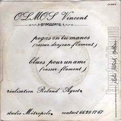 [Pochette de Pegas en tu manos (Vincent OLMOS) - verso]