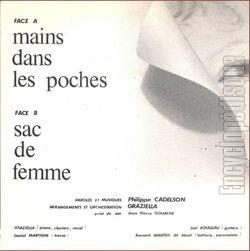 [Pochette de Mains dans les poches (Dominique DUSSAULT) - verso]