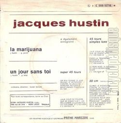 [Pochette de Un jour sans toi (Jacques HUSTIN) - verso]