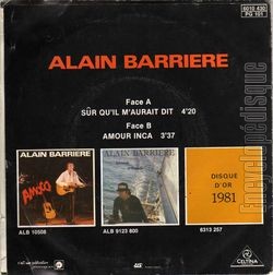 [Pochette de Sr qu’il m’aurait dit (Alain BARRIRE) - verso]