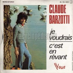 [Pochette de Je voudrais (Claude BARZOTTI) - verso]