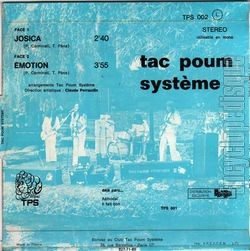 [Pochette de Josica (TAC POUM SYSTME) - verso]