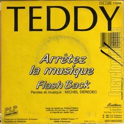 [Pochette de Arrtez la musique (TEDDY) - verso]