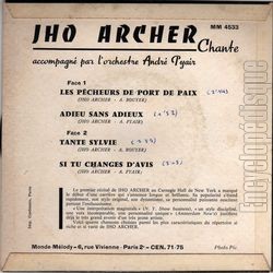 [Pochette de Les pcheurs de Port de Paix (Jho ARCHER) - verso]