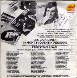 [Pochette de Capucines parade (Les CAPUCINES DE MONT ST QUENTIN-PRONNE et Christian ADAM) - verso]