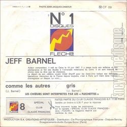 [Pochette de Comme les autres (Jeff BARNEL) - verso]