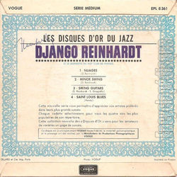 [Pochette de Nuages (Django REINHARDT) - verso]