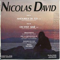 [Pochette de Amoureux de toi (Nicolas DAVID) - verso]