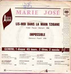 [Pochette de Lis-moi dans la main, tzigane (MARIE-JOS) - verso]