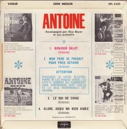 [Pochette de Bonjour salut (ANTOINE) - verso]