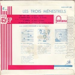 [Pochette de Zon zon zon (Les 3 MNESTRELS) - verso]